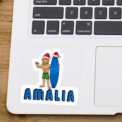 Weihnachtssurfer Aufkleber Amalia Laptop Image