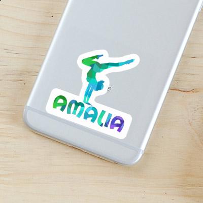 Sticker Amalia Yoga-Frau Laptop Image