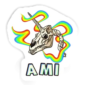Einhorn-Totenkopf Sticker Ami Image