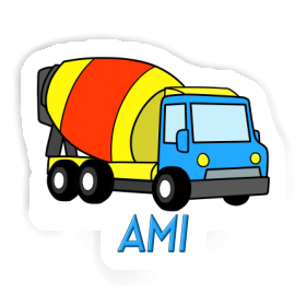 Sticker Mixer Truck Ami Image