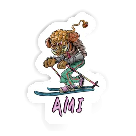 Telemark Skier Sticker Ami Image