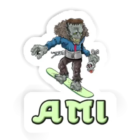 Sticker Snowboarder Ami Image
