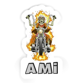 Motorcycle Rider Sticker Ami Image