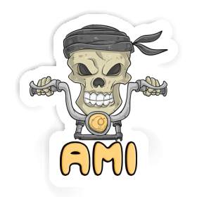 Motorbike Rider Sticker Ami Image