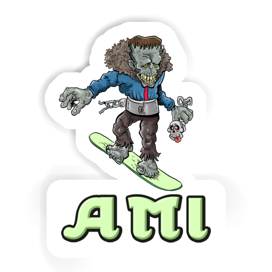Sticker Snowboarder Ami Notebook Sticker Snowboarder Ami Gift package Image