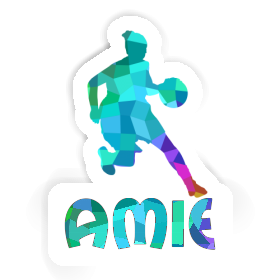 Joueuse de basket-ball Autocollant Amie Image