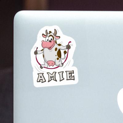 Fitness Cow Sticker Amie Notebook Image