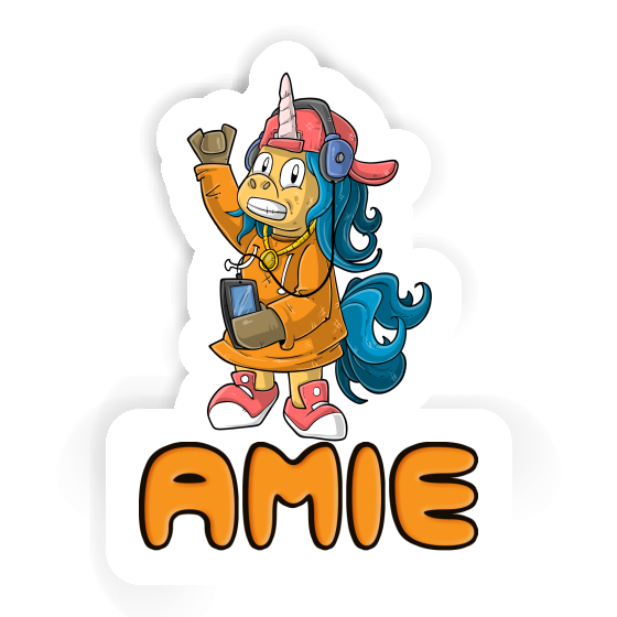 Sticker Hip-Hop Einhorn Amie Notebook Sticker Hip-Hop Einhorn Amie Gift package Image