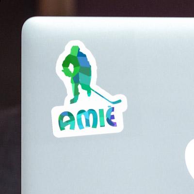 Amie Autocollant Joueur de hockey Notebook Amie Autocollant Joueur de hockey Notebook Image
