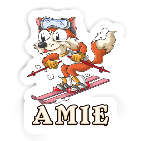 Skieur Autocollant Amie Laptop Skieur Autocollant Amie Laptop Image