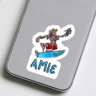 Surfeur Autocollant Amie Surfeur Autocollant Amie Image