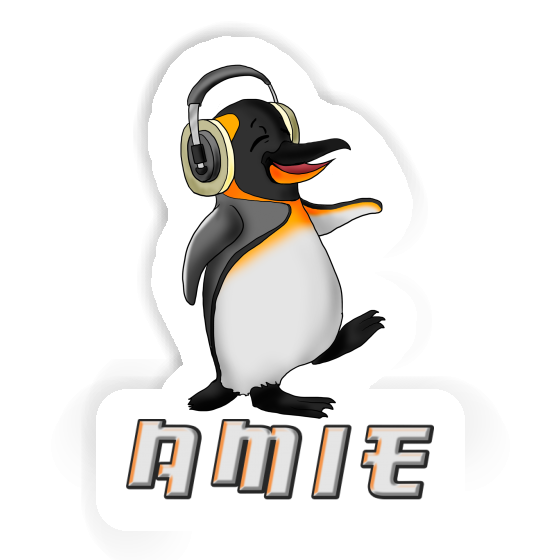 Amie Sticker Music Penguin Laptop Image