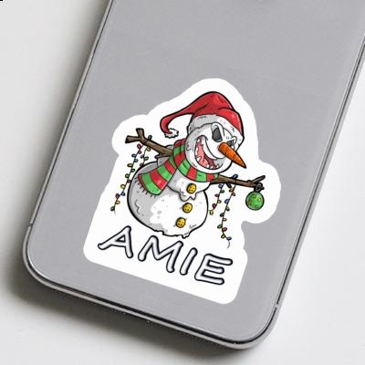 Bonhomme de neige Autocollant Amie Bonhomme de neige Autocollant Amie Image