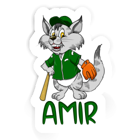 Baseball Cat Sticker Amir Image