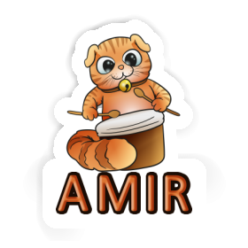 Drummer Cat Sticker Amir Image