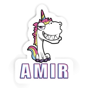 Sticker Grinning Unicorn Amir Image