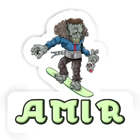 Sticker Snowboarder Amir Image