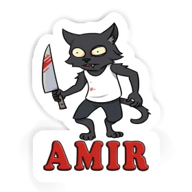 Sticker Amir Psycho Cat Image