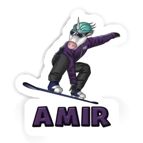 Snowboarder Sticker Amir Image