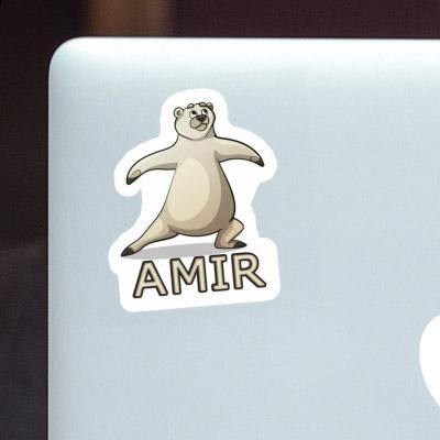 Amir Sticker Yoga Bear Laptop Image