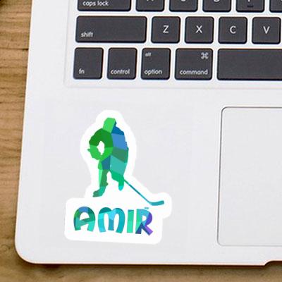 Sticker Hockey Player Amir Notebook Image