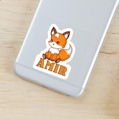 Sticker Amir Sitting Fox Laptop Image