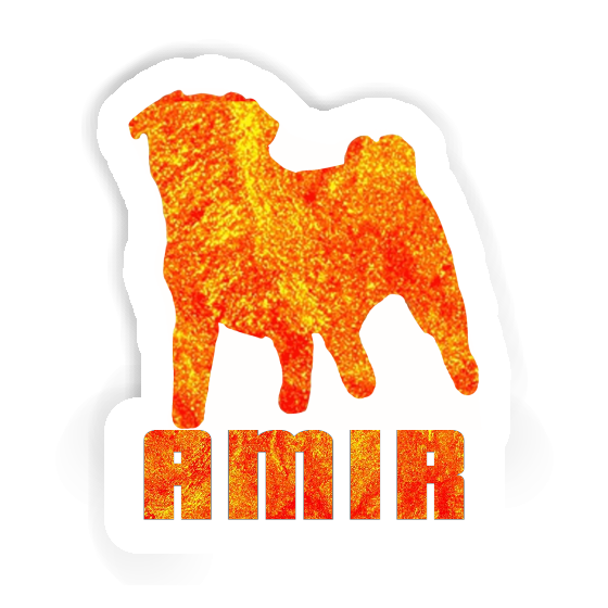 Amir Sticker Pug Image