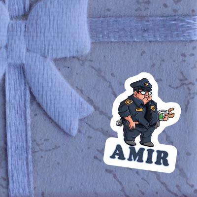 Amir Autocollant Policier Notebook Image