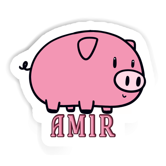 Aufkleber Schwein Amir Notebook Aufkleber Schwein Amir Gift package Image