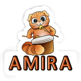 Amira Sticker Drummer Cat Image