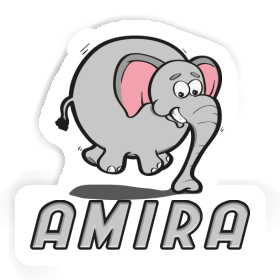 Sticker Jumping Elephant Amira Image