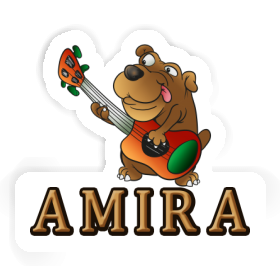 Amira Sticker Guitar Dog Image