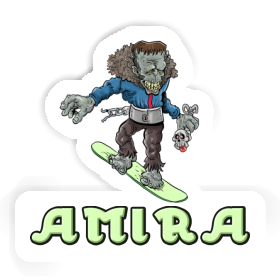 Amira Sticker Snowboarder Image