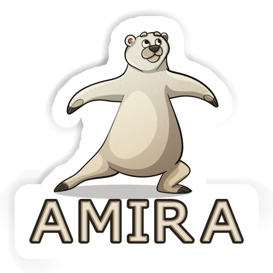 Yoga Bear Sticker Amira Laptop Image