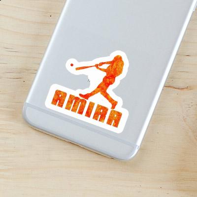 Amira Sticker Baseball Player Laptop Image