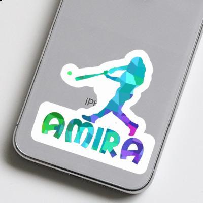 Baseball Player Sticker Amira Laptop Image