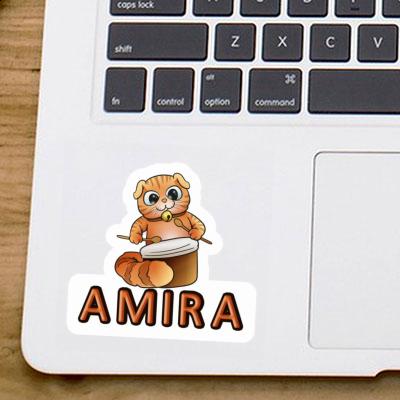 Amira Sticker Drummer Cat Image