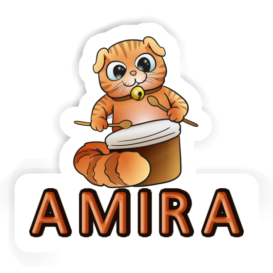 Amira Sticker Drummer Cat Gift package Image