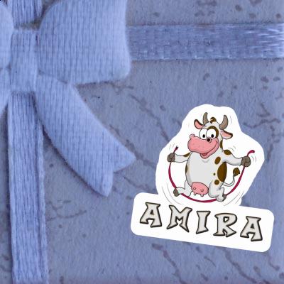 Sticker Amira Fitness Cow Notebook Image