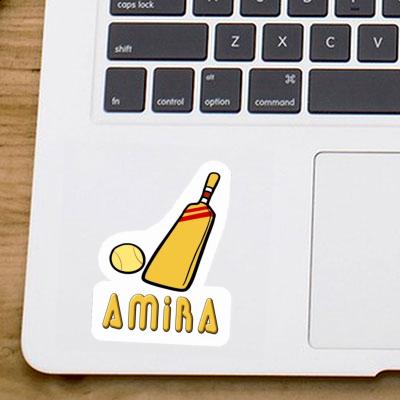 Amira Sticker Cricket Bat Laptop Image