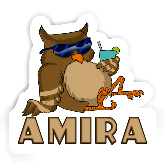 Sticker Amira Cool Owl Notebook Image