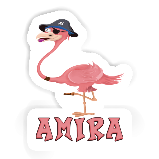 Amira Aufkleber Flamingo Laptop Image