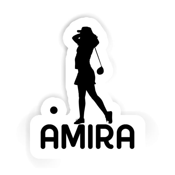 Amira Sticker Golfer Notebook Image