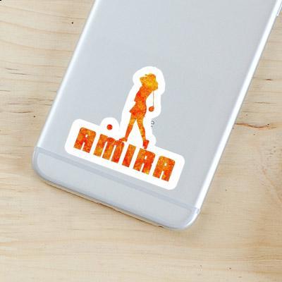 Sticker Amira Golfer Laptop Image