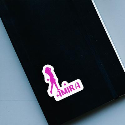 Golfer Sticker Amira Laptop Image