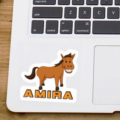 Grinning Horse Sticker Amira Gift package Image