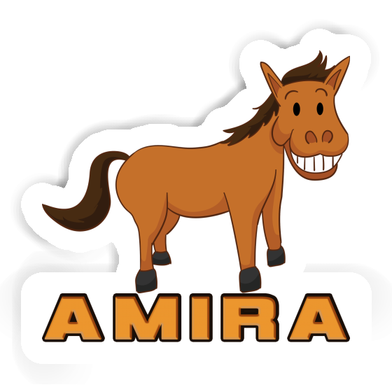 Grinning Horse Sticker Amira Gift package Image