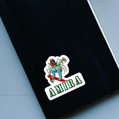 Amira Sticker Snowboarder Notebook Image