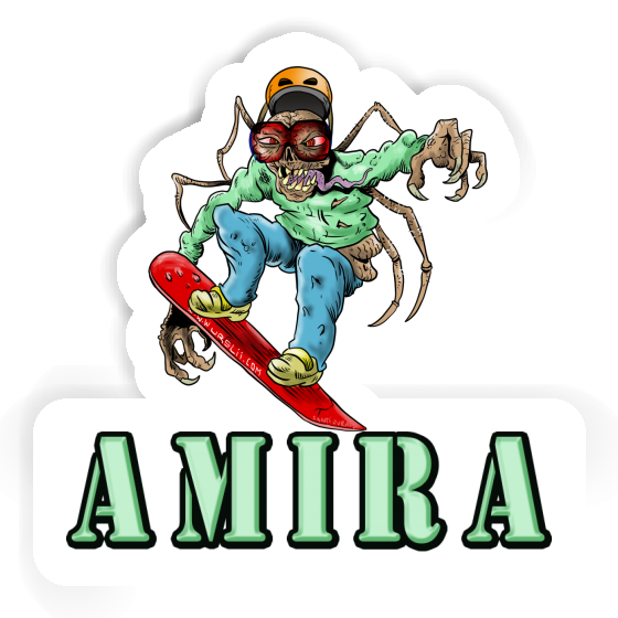 Amira Sticker Snowboarder Laptop Image