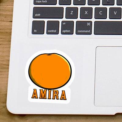 Amira Sticker Orange Laptop Image